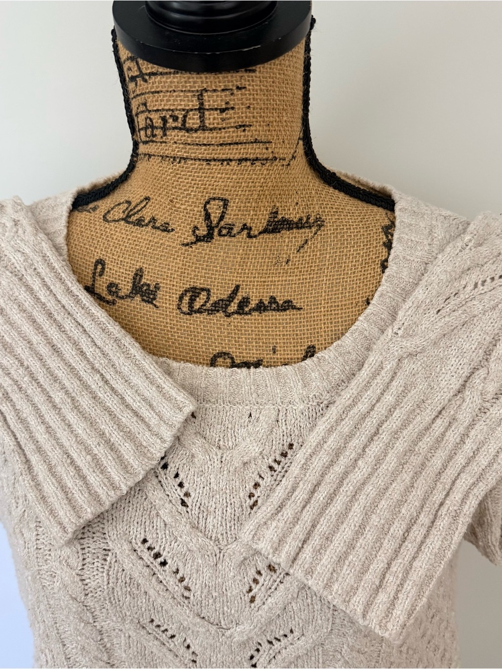 Peruvian Connection Oatmeal Pima Cotton Sweater XL - Picture 4 of 10